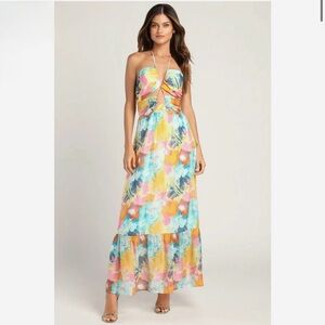 Multicolor A-Line Dress